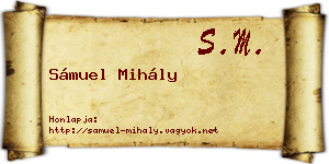 Sámuel Mihály névjegykártya